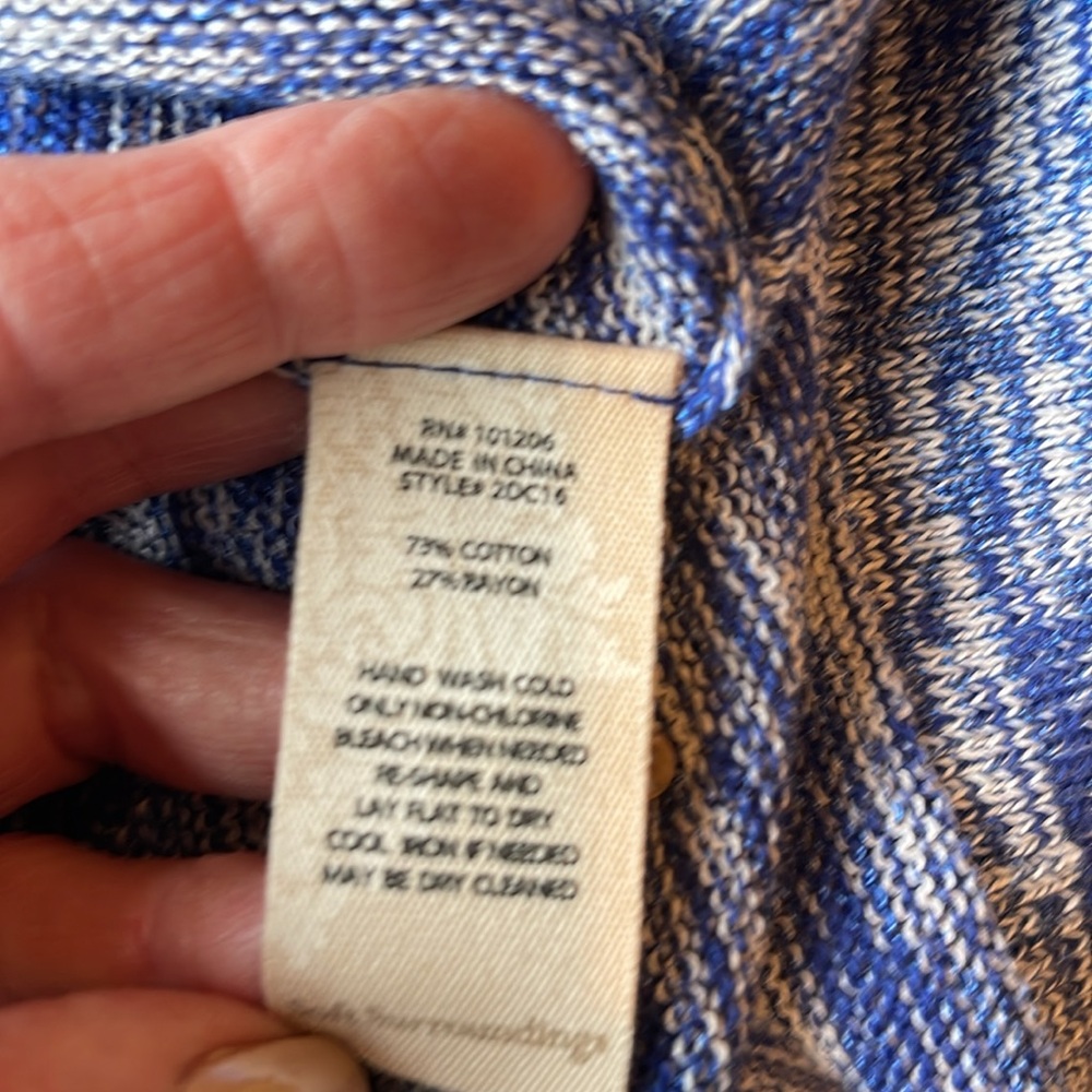 Soft Surroundings Three Button Sweater Medium - image 6